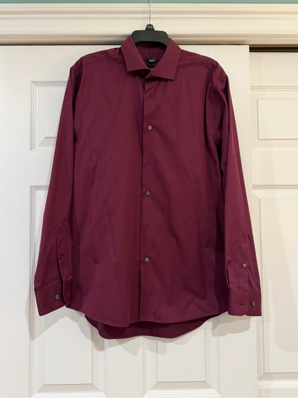Kenneth Cole Men’s Dress Shirt - Burgundy Size 16 1/2 neck.